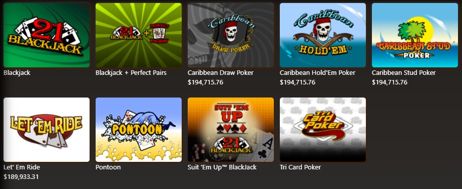 Casino Max Table Games